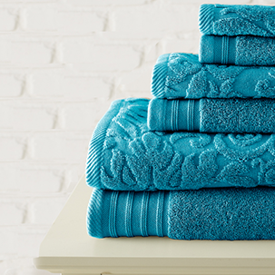 go to casablanca jaquard towel floral collection aqua